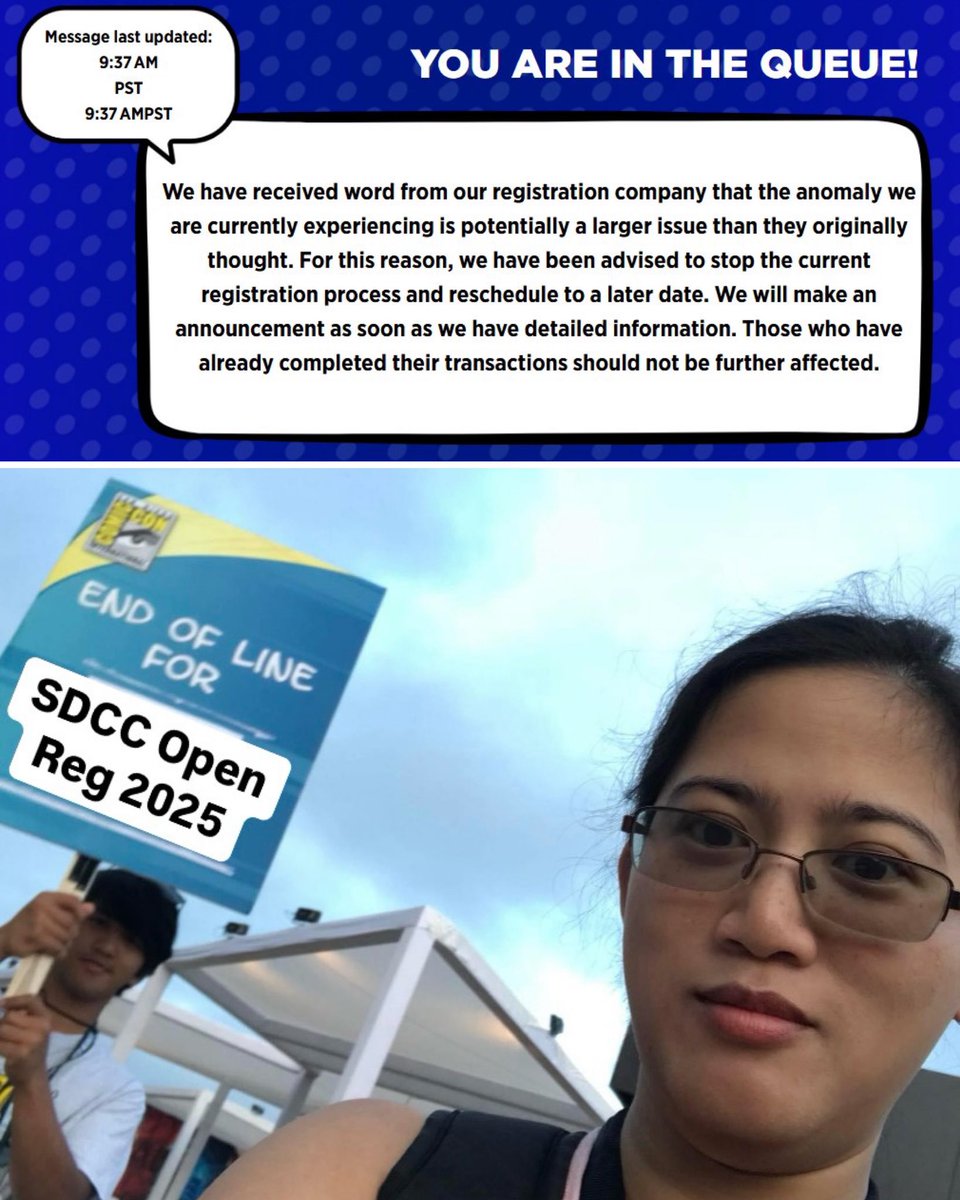 ucdruth's tweet photo. Well, okay then. #SDCC 

"Line is capped."

Go take a lap, and come back. https://t.co/gRdDJoBBD7