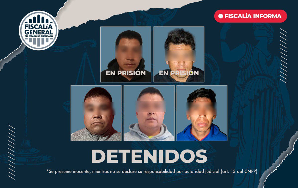 fiscaliaqro's tweet photo. Robaban animales de granja y fueron detenidos

En seguimiento a una investigación por el delito de abigeato, cometido en agravio de una empresa dedicada a la crianza de animales, de la que fueron robadas casi 300 cabezas de ganado, se han realizado 9 cateos en los municipios de Tequisquiapan y Colón, para la búsqueda de indicios y recuperación de lo robado; asimismo 2 personas se encuentran detenidas en cumplimiento a un mandato judicial y enfrentando su proceso penal en prisión, ya que estarían relacionadas con diversos eventos por el mismo delito. Durante las diligencias se detuvieron a otras 3 personas que están sujetas a investigación relacionadas a la sustracción de ganado porcino, además se aseguraron indicios utilizados para la comisión del robo de los animales; así como 2 vehículos cuyas características coinciden con las unidades que intervinieron en los ilícitos.