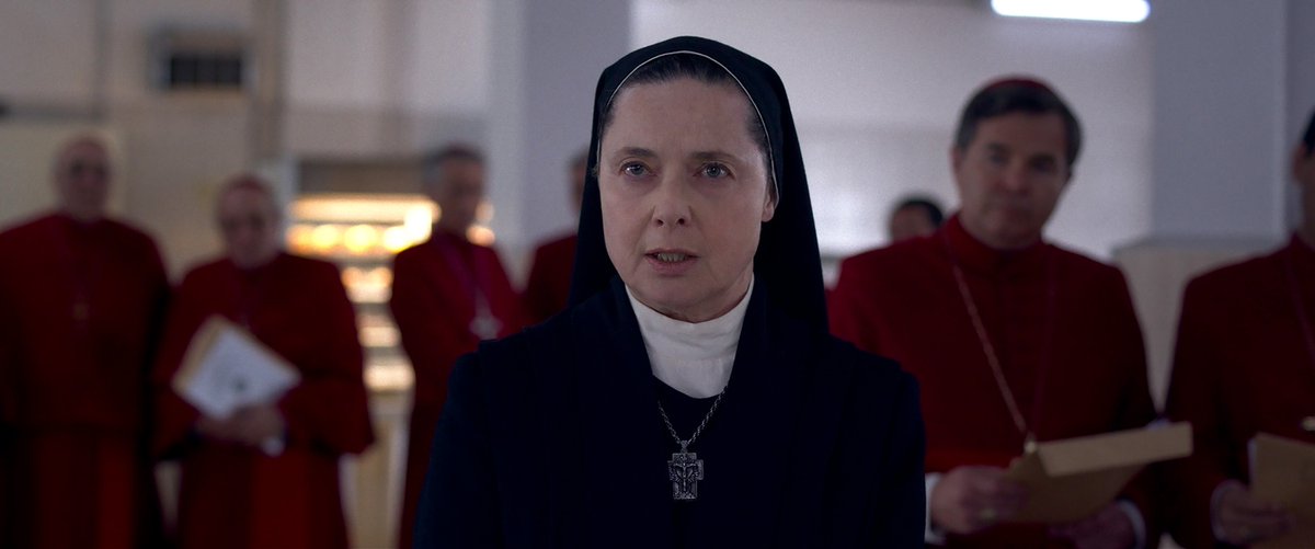 metaplexmovies's tweet photo. there isn't one minute of CONCLAVE that's anything less than totally preposterous, turning the upper ranks of Catholic clergy into a den of vaping, backstabbing divas. who did or didn't support Vatican II is a key plot point. Fiennes as Padre Poirot. I had the best possible time. https://t.co/QWaZmRcc2c
