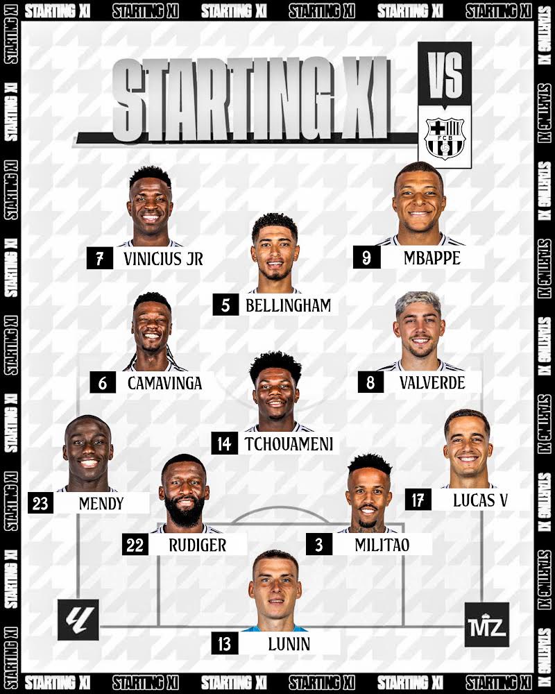 theMadridZone's tweet photo. 🚨 OFFICIAL REAL MADRID XI https://t.co/IR34oieksS