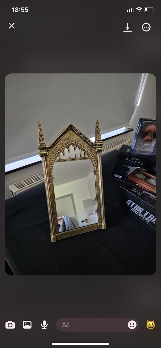 SHlGSY's tweet photo. Inner child satisfied in Brussel. Harry Potter mirror and stone  haul of my SO. #comicconbrussels Next weekend Facts CC in Ghent. https://t.co/1WwNETx6VR