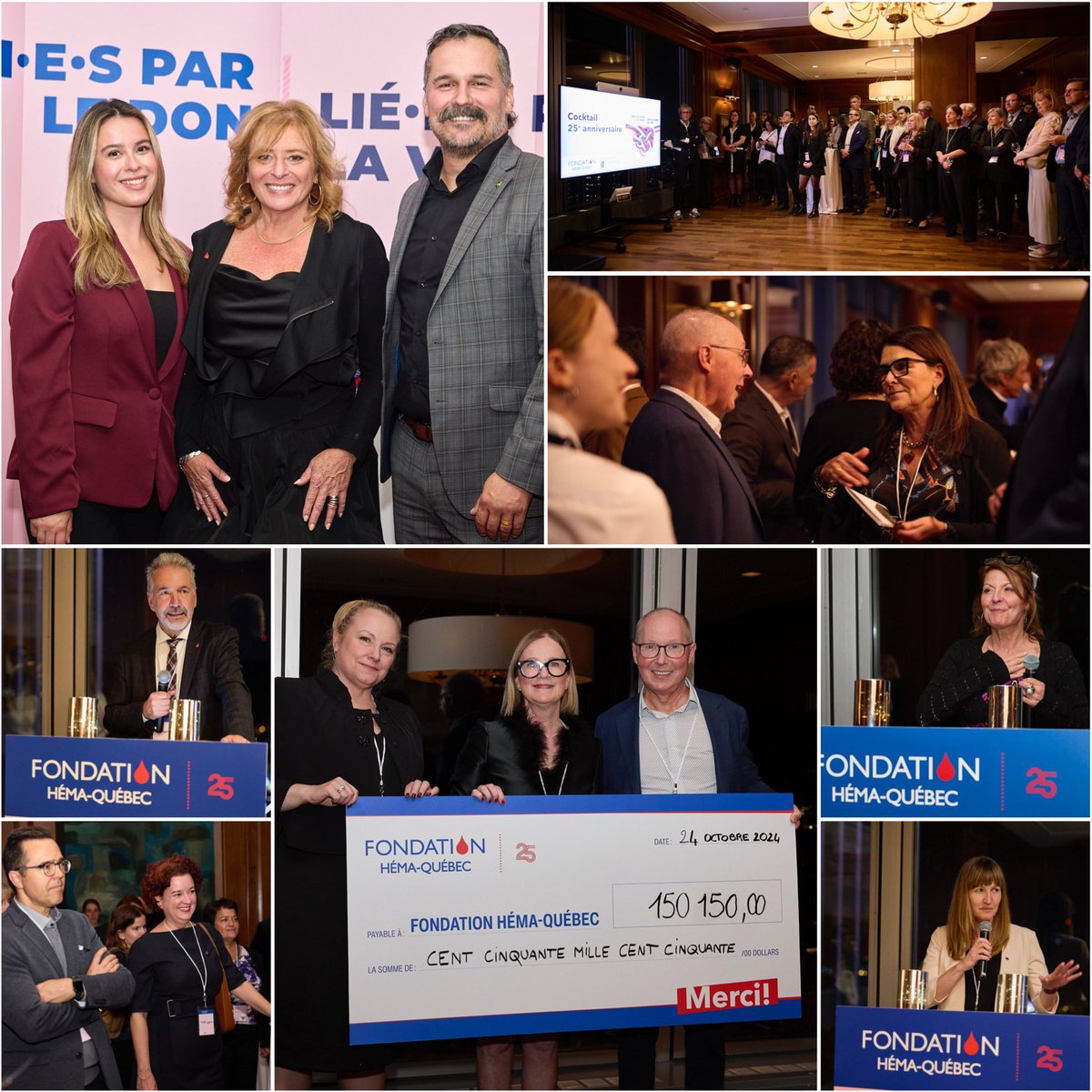 Cocktail 25 ans de la Fondation Héma-Québec ❤️ À Héma-Québec, on peut faire différents types de dons qui sauvent des vies, dont des dons $ à sa Fondation. Ces sous servent à financer les programmes pour bénévoles, projets scientifiques, etc. Pour donner👉 fondation.hema-quebec.qc.ca