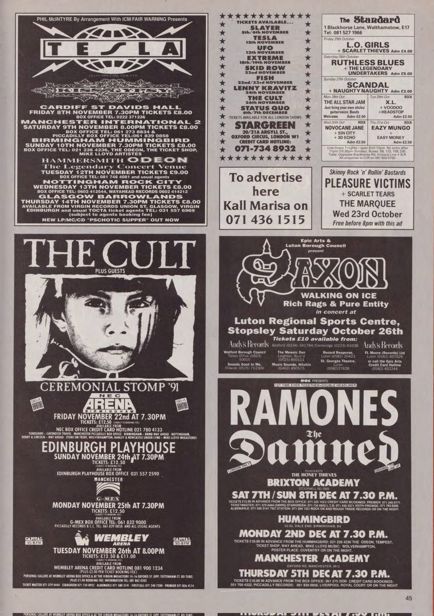 October 26, 1991

KERRANG TOUR GIGS/ADS