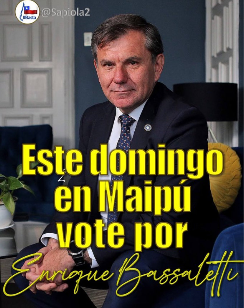 cesar_o_leiva's tweet photo. En Maipú boten por Enrique Bassaletti, tenemos que extirpar al comunista Tomas Vodanovic que tiene a esa comuna destruida. https://t.co/FAGzPQk05X