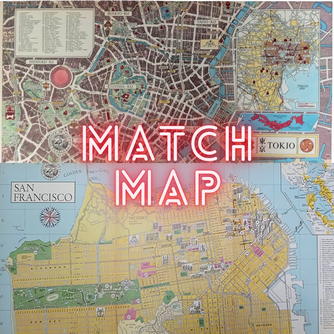 mapmapnmap's tweet image. 📍 Match Map Challenge! 🌎
Tokyo 🗼 or San Francisco 🌉 — which vintage map would you explore first?

✨ Details:

Tokyo Map (in German) - 1970/80, Size: 27 x 55 cm
San Francisco Map (in German) - 1970/80, Size: 27 x 55 cm

👇 Let us know in the comments! Tokyo or San Francisco?