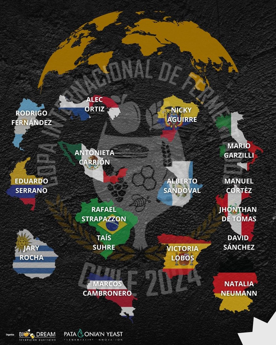 Copa Internacional de Fermentados cruza fronteras Centros de recepción en 14 países 🙌🍻

📍 Argentina
📍 Brasil
📍 Chile
📍 Uruguay
📍 Alemania
📍 España
📍 Perú
📍 Italia
📍 Ecuador
📍 Panamá
📍 Colombia
📍 Costa Rica
📍 Guatemala
📍 México