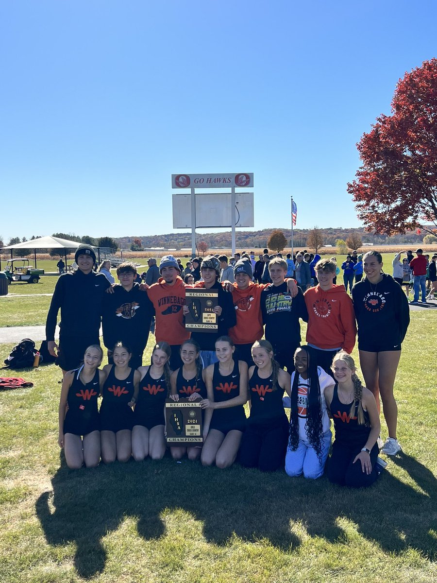 Congratulations to the 2024 Winnebago Boys and Girls Cross County Team on both winning Team Regional Championships.