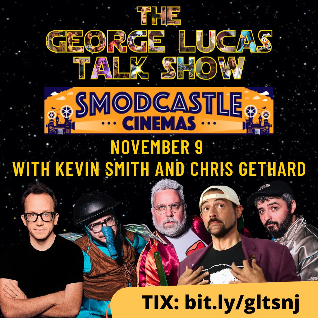 patrickcotnoir's tweet image. The most New Jersey show possible….. @ChrisGethard is going to be on @GLucasTalkShow with @ThatKevinSmith at @SmodCinemas on Nov 9! Tickets still available!

bit.ly/gltsnj