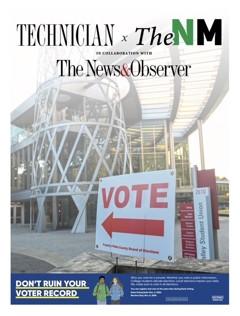 .<a href="/NCSUTechnician/">Technician</a> and <a href="/NubianMessage/">The Nubian Message</a> partnered with @NewsObserver for a special issue containing 2024 Election content ranging from the mayoral to the presidential race and featuring N&amp;O’s official voter guide. 

I am so proud of this project. Check it out!
issuu.com/ncsutechnician…