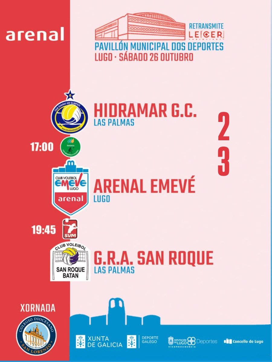 cvemevelugo's tweet photo. ❤️🏐
🏁 FINAL DEL PRIMER DUELO DE LA TARDE 🏁
Y cae la primera victoria para nuestras #loitadoras contra un enorme @cvjavolimpico_ , al que deseamos un buen viaje de regreso a casa.
❤️💙🏐💪 https://t.co/j9s8Yamjsf