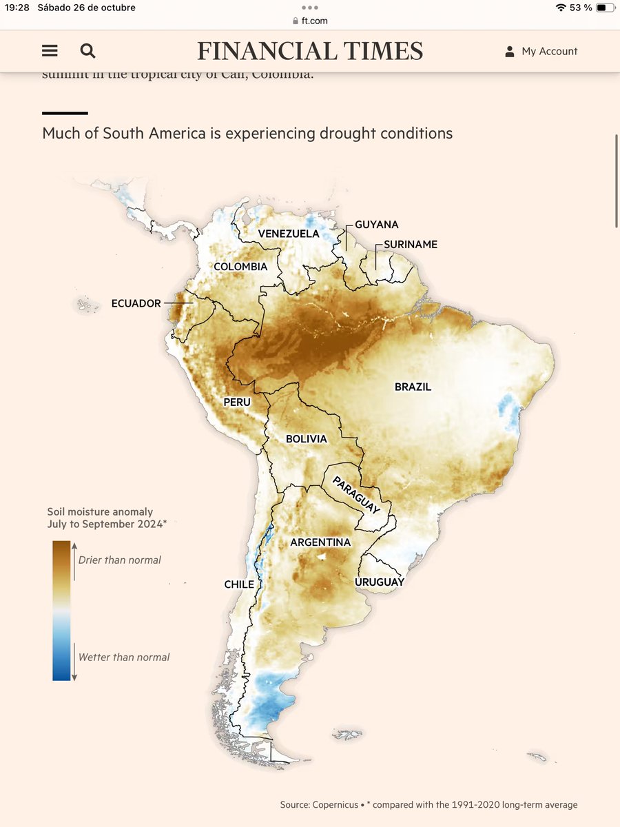 #Climate graphic of the week: Blackouts and water rationing as South American #drought worsens ft.com/content/ed447a… vía <a href="/ft/">Financial Times</a>