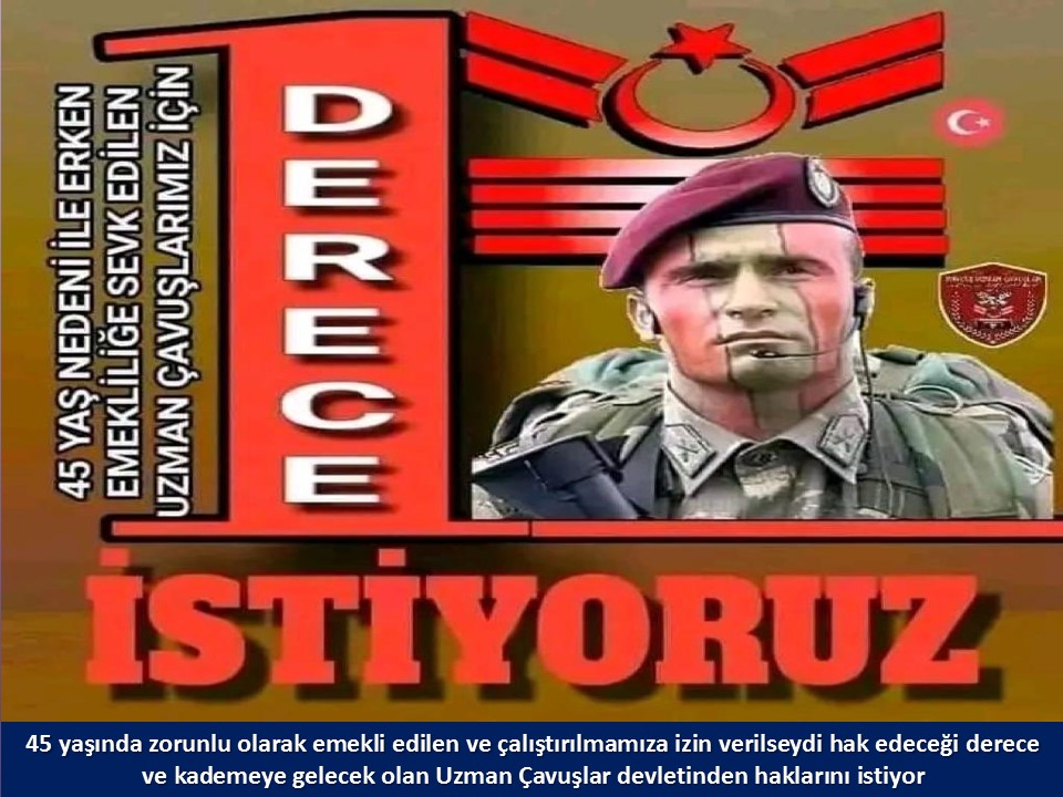 <a href="/alitilkici38/">Ali Tilkici 🇹🇷</a> 45 yaş mağduru #UzmanÇavuş'lara 
Bir derece 
haktır
<a href="/RTEdijital/">Erdoğan Dijital Medya</a>
<a href="/RTErdogan/">Recep Tayyip Erdoğan</a>
<a href="/tcsavunma/">T.C. Millî Savunma Bakanlığı</a>
<a href="/TSKGnkur/">TSK</a>

<a href="/Akparti/">AK Parti</a>

#ŞehadetEsasKadroHaktır