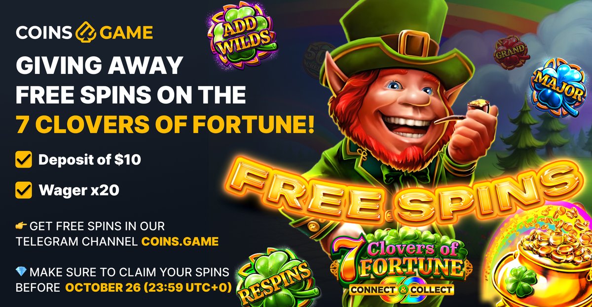 GET FREE SPINS AND A $2.5 PROMO CODE

GET FREE SPINS 👉 bit.ly/3UppoRH
GIVEAWAY: ✅ Just RT &amp; Like, and Follow for a chance to win $2.5!

🎁 We'll pick 15 lucky winners at random on 📅 October 28 and each will receive a $2.5 promo code