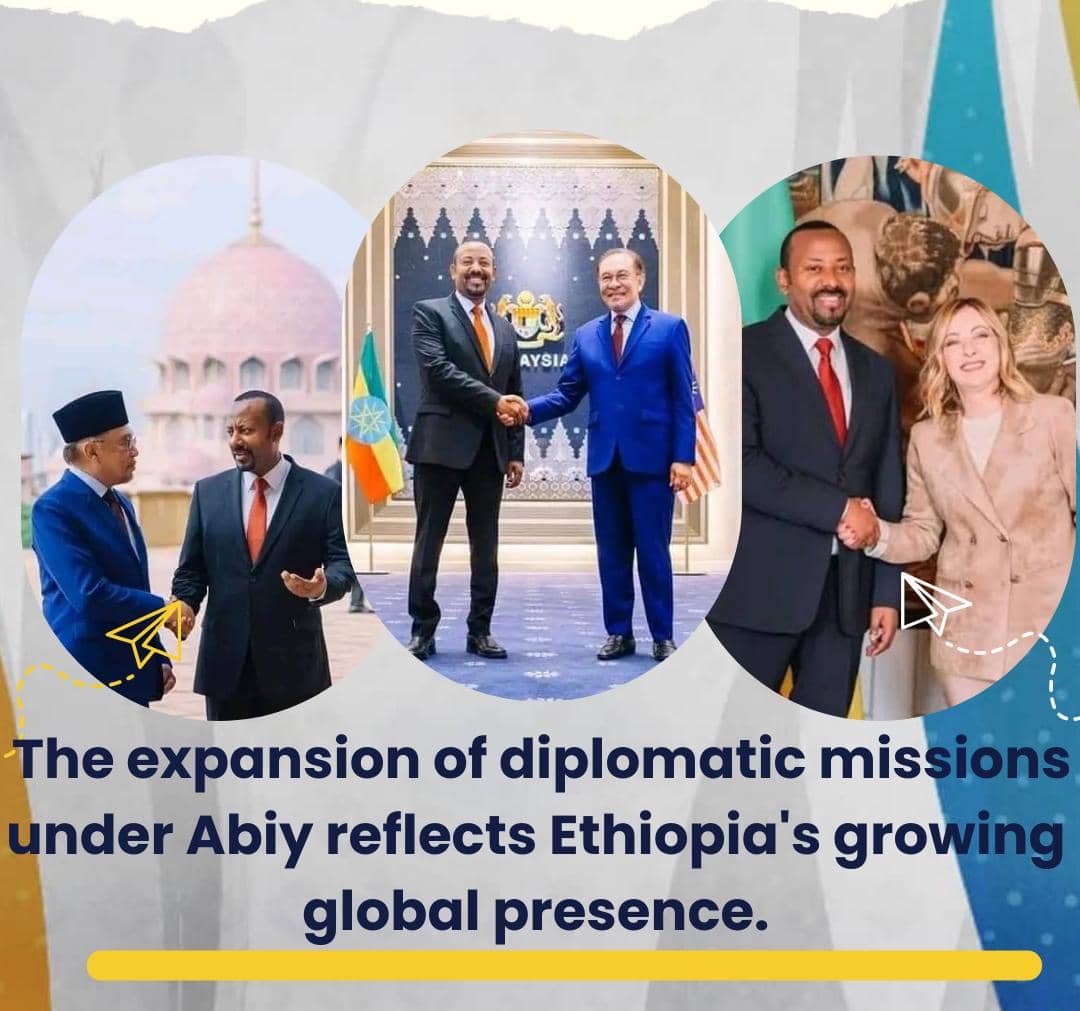 LenchaKeti's tweet photo. The expansion of diplomatic missions under Abiy reflects Ethiopia's growing global presence. #Abiy_Ahimed #UNSC #Malesia #aa_Prosperity #UN #HRW #BRICS https://t.co/30LsJQ4J80