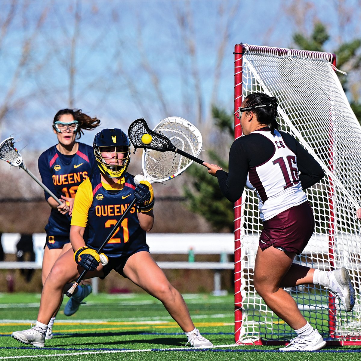 OUAsport's tweet photo. And the final games of pool play at the #OUA Lacrosse Championship. 🥍

@OT_Ridgebacks  | 10
@WesternMustangs  | 9

@McMasterSports  | 0
@queensgaels  | 21

@brockbadgers  | 5 
@TrentExcalibur | 13 

📸Mackenzie Gerry

#BannerSeason https://t.co/rCr5VuvyuL