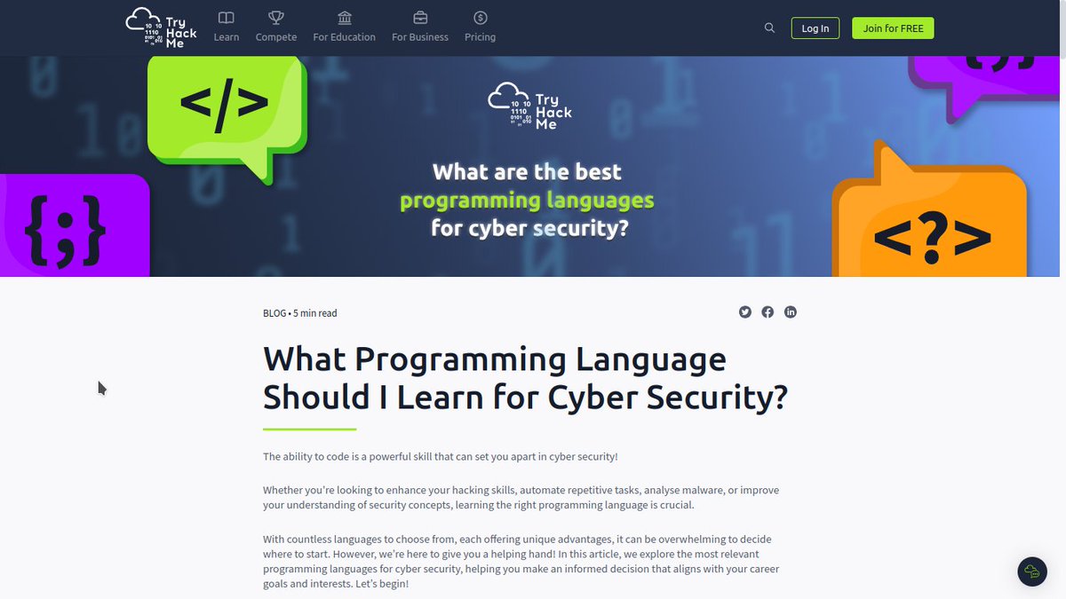 ElliotSecOps's tweet image. Lenguajes de programación para ciberseguridad:

• Python: Ideal para automatización de tareas, desarrollo de herramientas de seguridad.

• JavaScript: Fundamental para entender la seguridad web

• C/C++: Cruciales para la programación de sistemas y comprensión de…