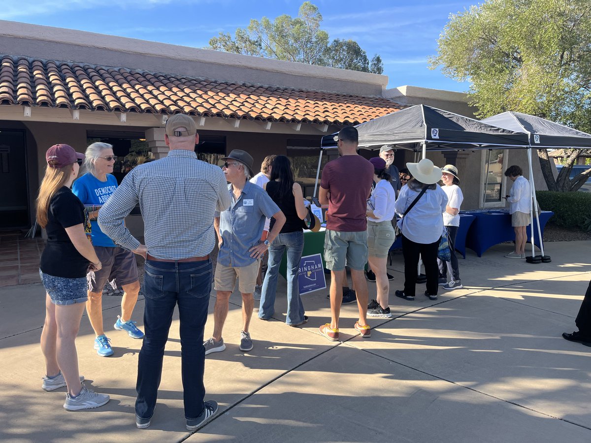 It’s “Grab a List and Go” canvassing weekend, with volunteers starting from locations all across #LD4. Fun to have @TimStringhamAZ for Maricopa County Recorder join our group in N. Scottsdale today! Huge thanks to everyone who’s coming out to help! 😎🇺🇸