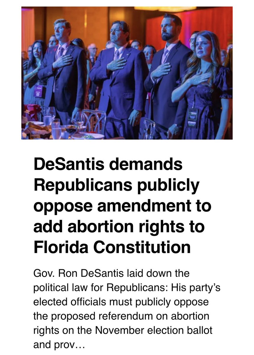 ElleLaw4's tweet photo. @ChrisHealth3 @GovRonDeSantis Tired of the big bully Ron DeSantis- Florida Women show your strength #VoteYesAmendment4 https://t.co/vYI6PooLni