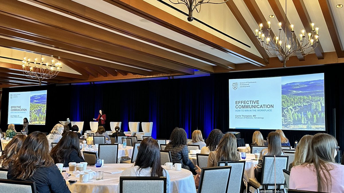 SyedaMinaMD's tweet image. Fantastic talk on effective communication with actionable items, empowering women in professional settings! @CaThompsonMD @MayoHemeOnc #MayoGRIT @MayoGRIT   
🌟 important to be clear, correct, concise 
🌟 use muscular language
🌟non-verbal communication is important!