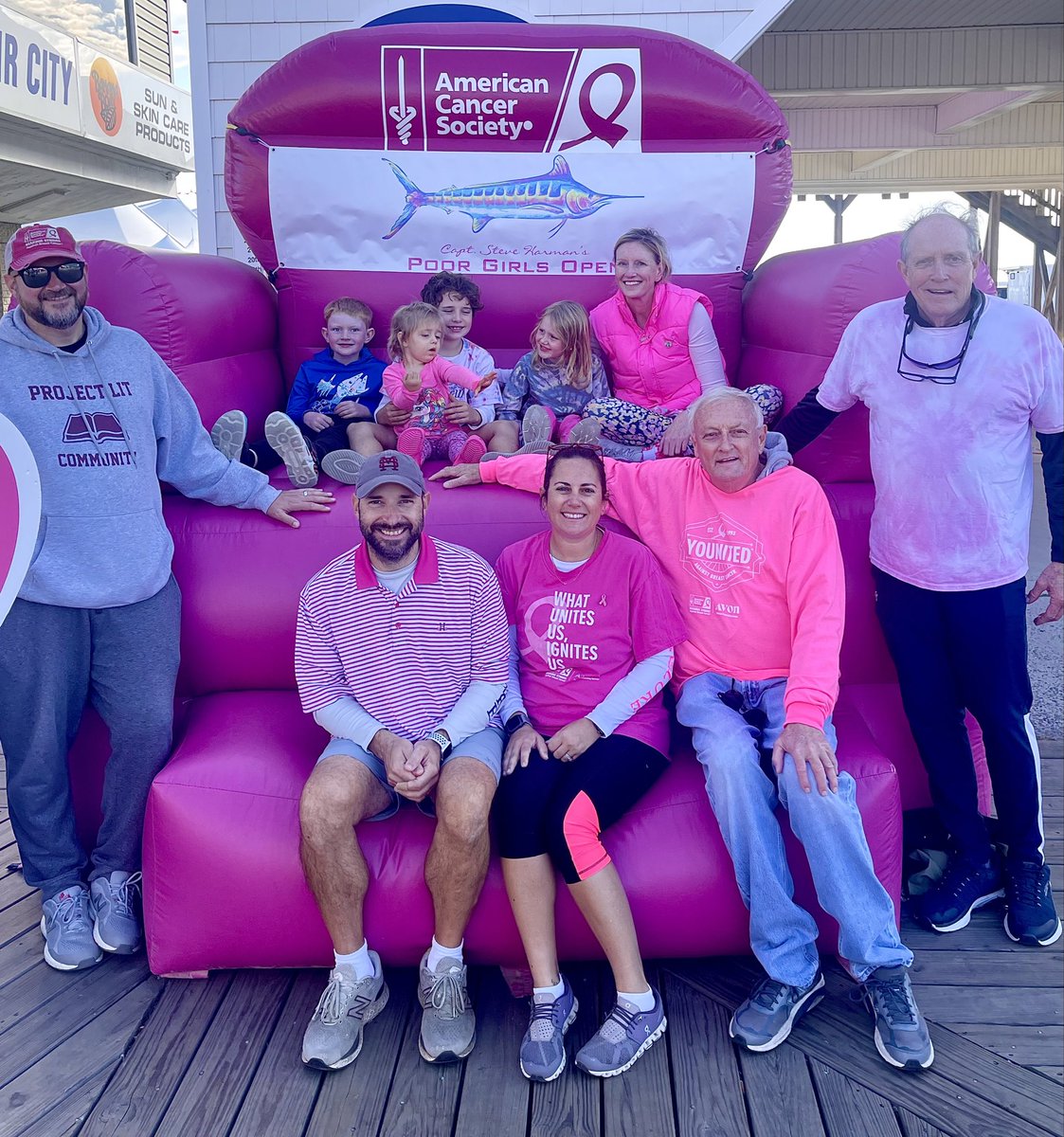 Family,love ones,friends, &amp;more Walked on our World Famous(Wooden) Boardwalk Making Strides Against Breast Cancer&amp;other Cancers that have so many from this world way too soon🙏.
Stay the fight!We’re Making Strides in Survivorship,Quality of Life, @Research EVERY DAY!Thank you🙏