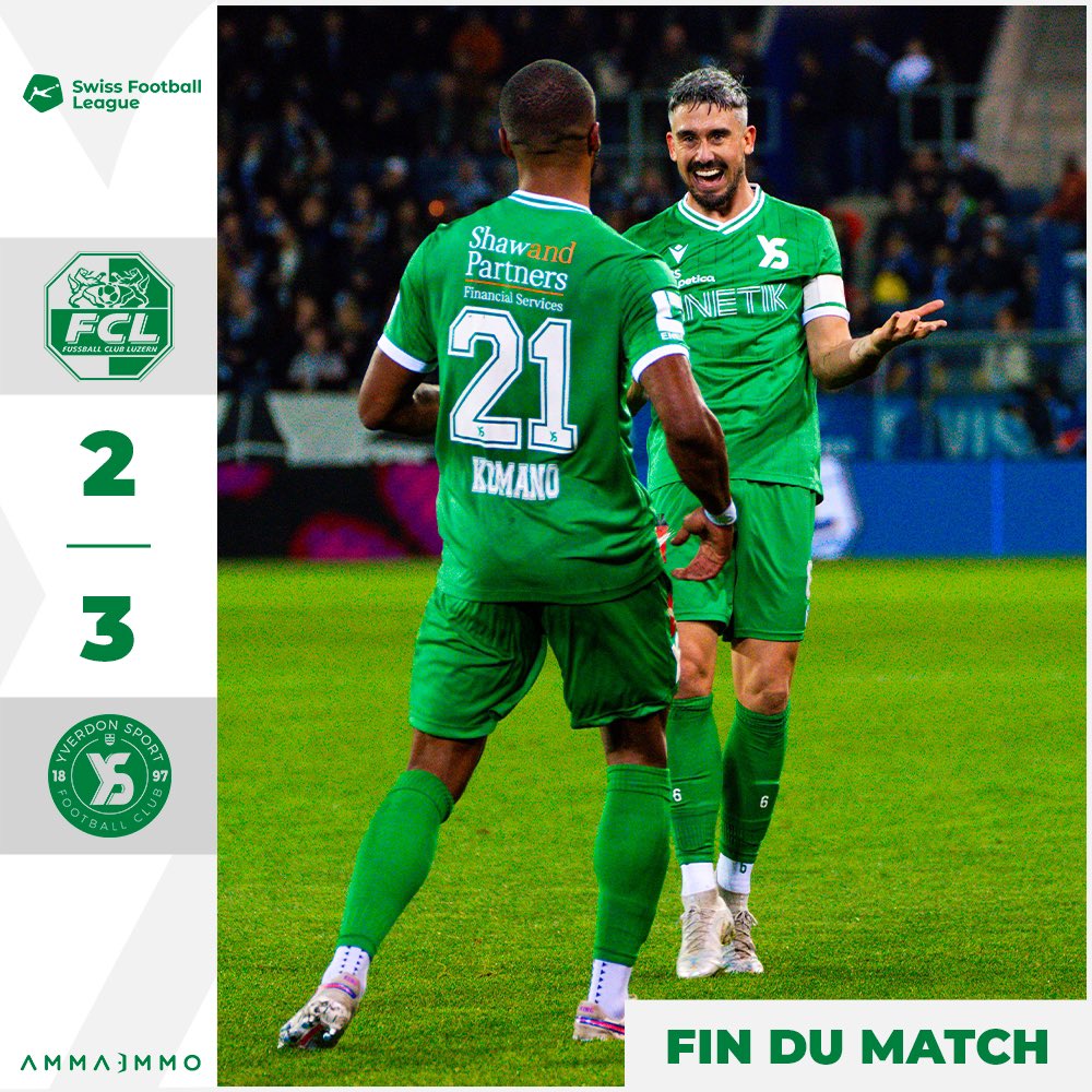 yverdonsport's tweet photo. 𝗢𝗨𝗜𝗜𝗜𝗜𝗜𝗜 𝗟𝗘𝗦 𝗚𝗔𝗔𝗔𝗔𝗥𝗦 !!!!🚀💚

YS RETROUVE LE CHEMIN DU SUCCÈS À L’EXTÉRIEUR ! VICTOIRE 3-2 CE SOIR À LUCERNE !

But victorieux de Ntelo à la dernière minute !

Quelle performance à nouveau, quelle solidarité dans ce groupe !💚 https://t.co/6ndVbI4iLx