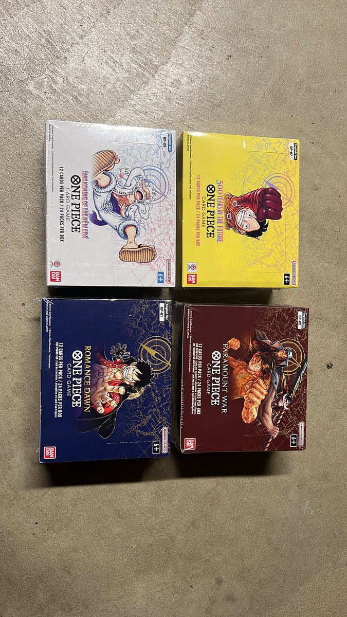 OP booster box lot OP1 OP2 OP5 OP7
$600 OBO shipped
Reposts appreciated. Can comment or dm if interested