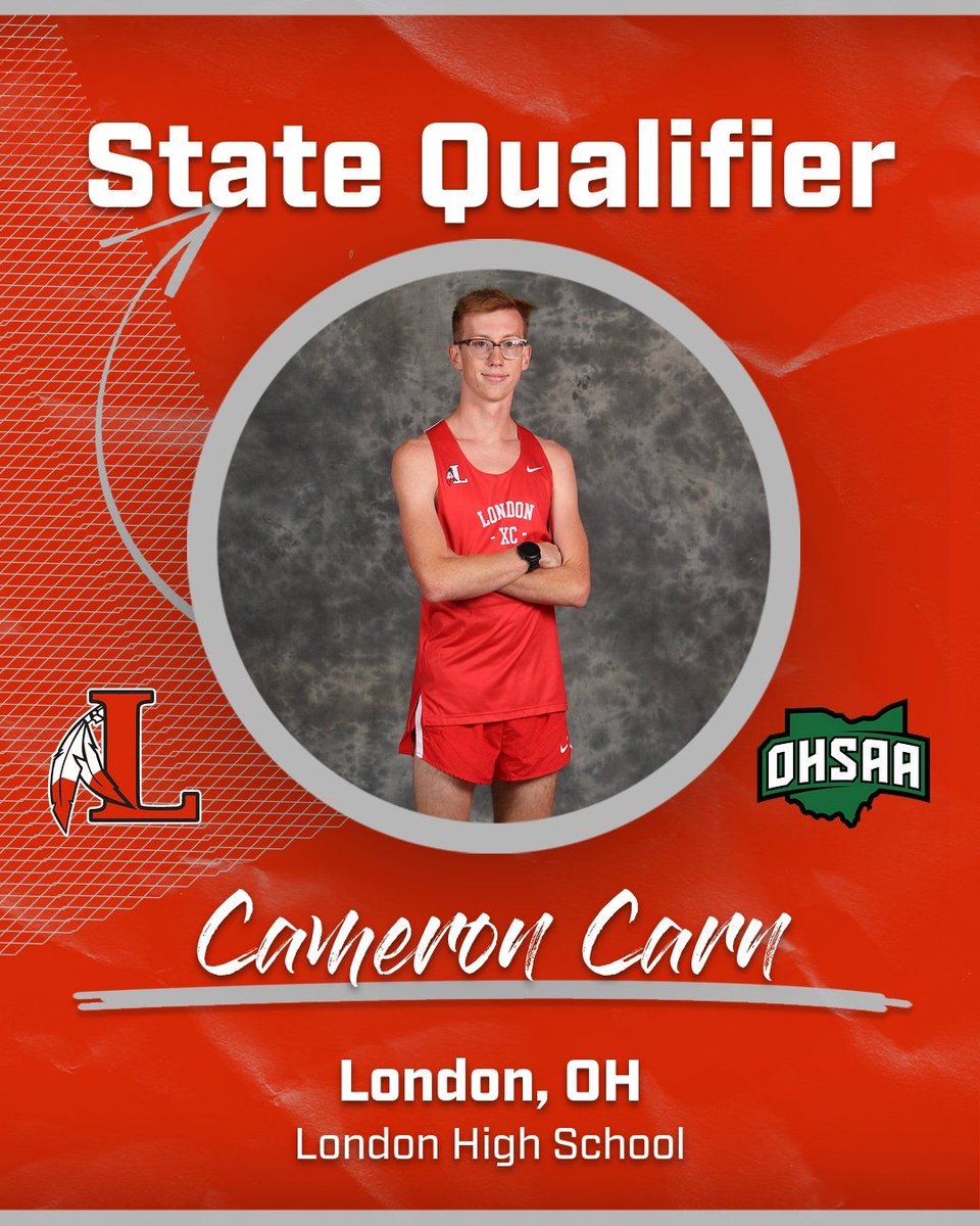 🏃 𝑺𝒕𝒂𝒕𝒆 𝑸𝒖𝒂𝒍𝒊𝒇𝒊𝒆𝒓

Congratulations to Cameron Carn on qualifying for the State Cross Country meet after finishing 9th at Regionals!

#GoBigRed | #LondonAthletics