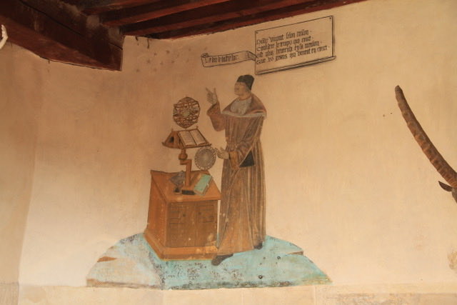 #1samedi1peinture Le dit de l’astre d’or, château de Villeneuve-Lambron (Puy-de-Dôme), vers 1500
(chateau-villeneuve-lembron.fr/decouvrir/un-e… ; vpah-auvergne-rhone-alpes.fr/ressource/les-… ) #peinturesmurales