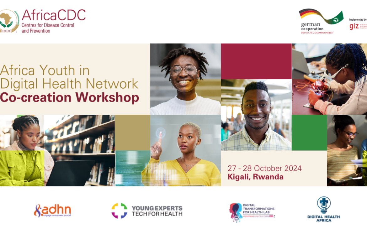 Will you be in Kigali, Rwanda for the African Youth In Digital Health Netwoek Co-creation Workshop this coming weekend &amp; week? Let’s connect! 🥳🥳🤗
#YouthEmpowerment #DigitalHealth #UHC #GlobalHealth