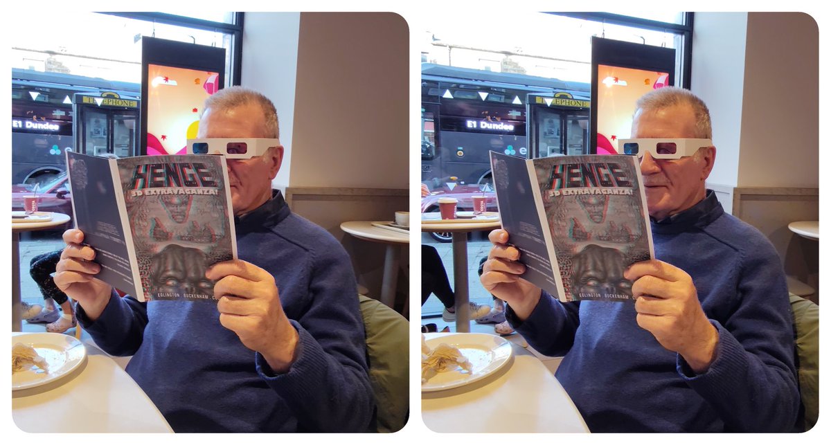 StereoSimian's tweet image. My mum’s partner got the @HENGE_band 3D Extravaganza treatment today! He thoroughly enjoyed it.

#Stereoscopic #3D snap taken with the new Xreal Beam Pro.