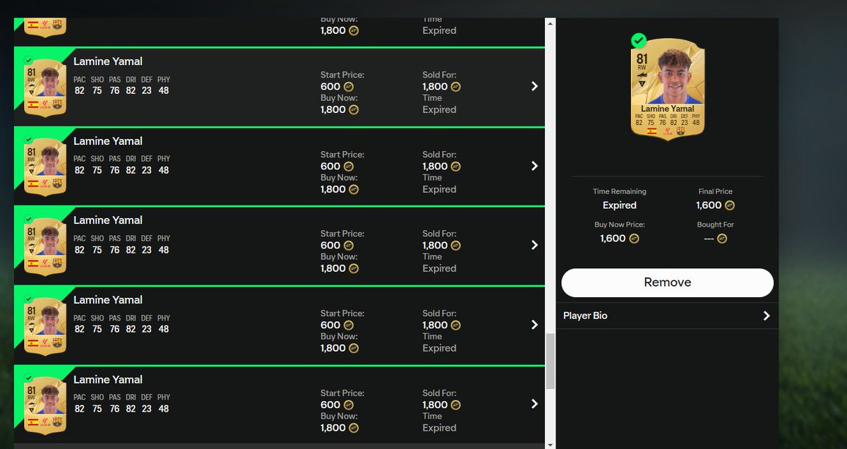 FutSheriff's tweet image. Evos are back and this is amazing😍

🎯Olise bought at 22k
🎯Yamal bought at 750

🚀Olise sold at 32k 
🚀Yamal sold at 1.8k

You know the best place to go.
patreon.com/Mitch_MitchyDu…
#fc25