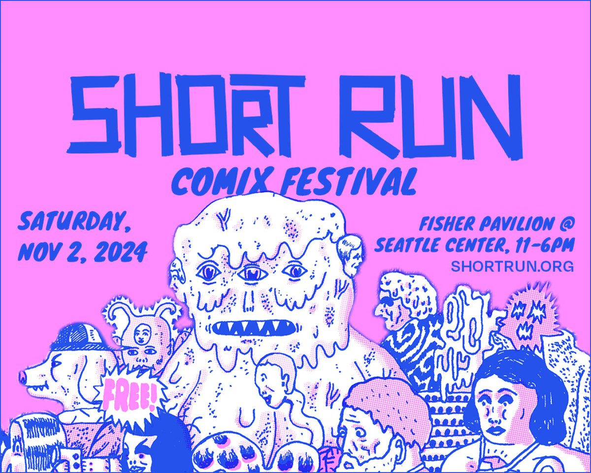 seattlecenter's tweet photo. Saturday, November 2nd at Fisher Pavilion. 11 am – 6 pm. FREE admission.

Learn more: https://t.co/x0aE77mCiG

#ShortRun #ComixFestival #SeattleCenter https://t.co/WSfYDVpbFZ