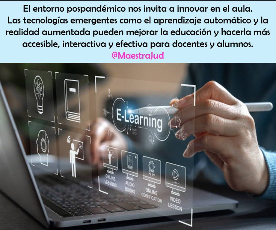 JudithS218521's tweet photo. Reinventando la educación
👩🏻‍🏫📚💻📲💯❤️💡🌟🔝
#ENSEñandoConTIC  @Joel_Abiram @SofialeticiaM @jordi_a @EnseTIC https://t.co/d1Xov9wxPf