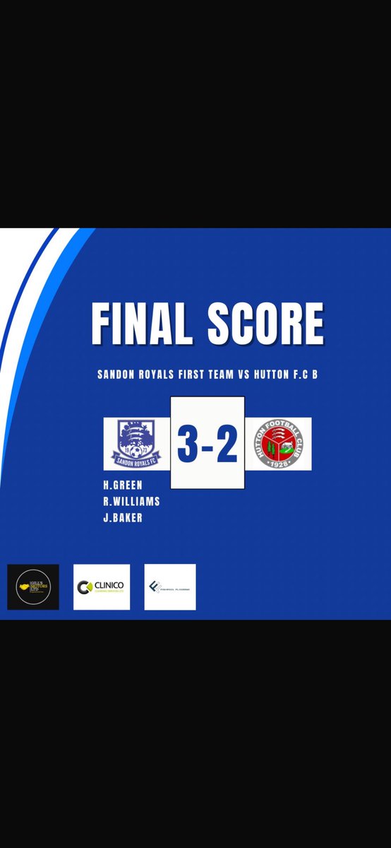 sandon_fc's tweet photo. Today’s Results 🔵⚪️

Another Saturday, another 6 points 😍

1st team with a good win vs Hutton, to remain top, goals @harrygreen63, @Rhys_Willliams &amp; Jack Baker

Ressies with 3 wins on the trot, 3-1 at Shenfield, goals @kevmoran1, Max &amp; a first Sandon goal for @charliewilko26 https://t.co/BusBWZTTjs