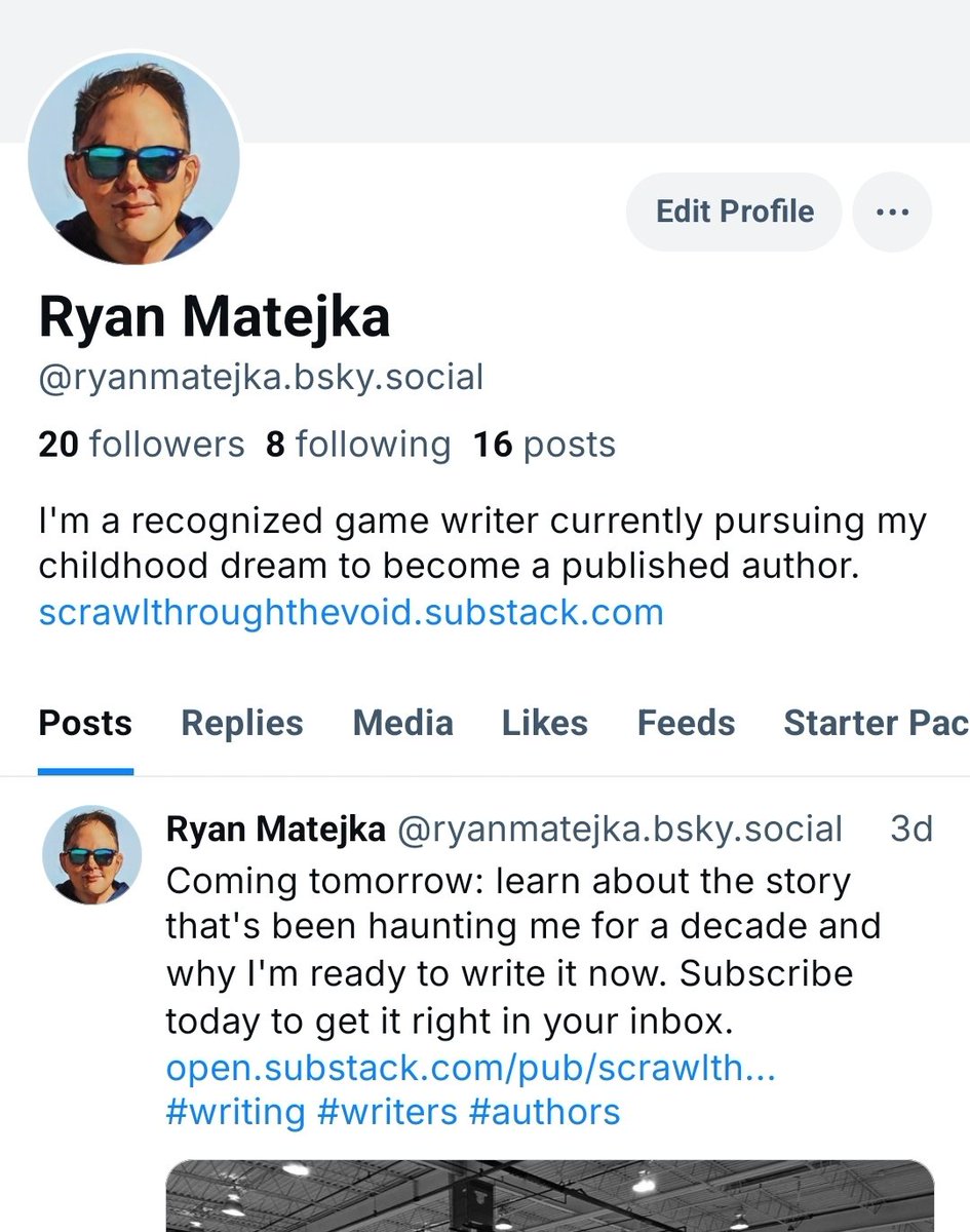 For anyone interested in following my new writing projects, here's where to go.