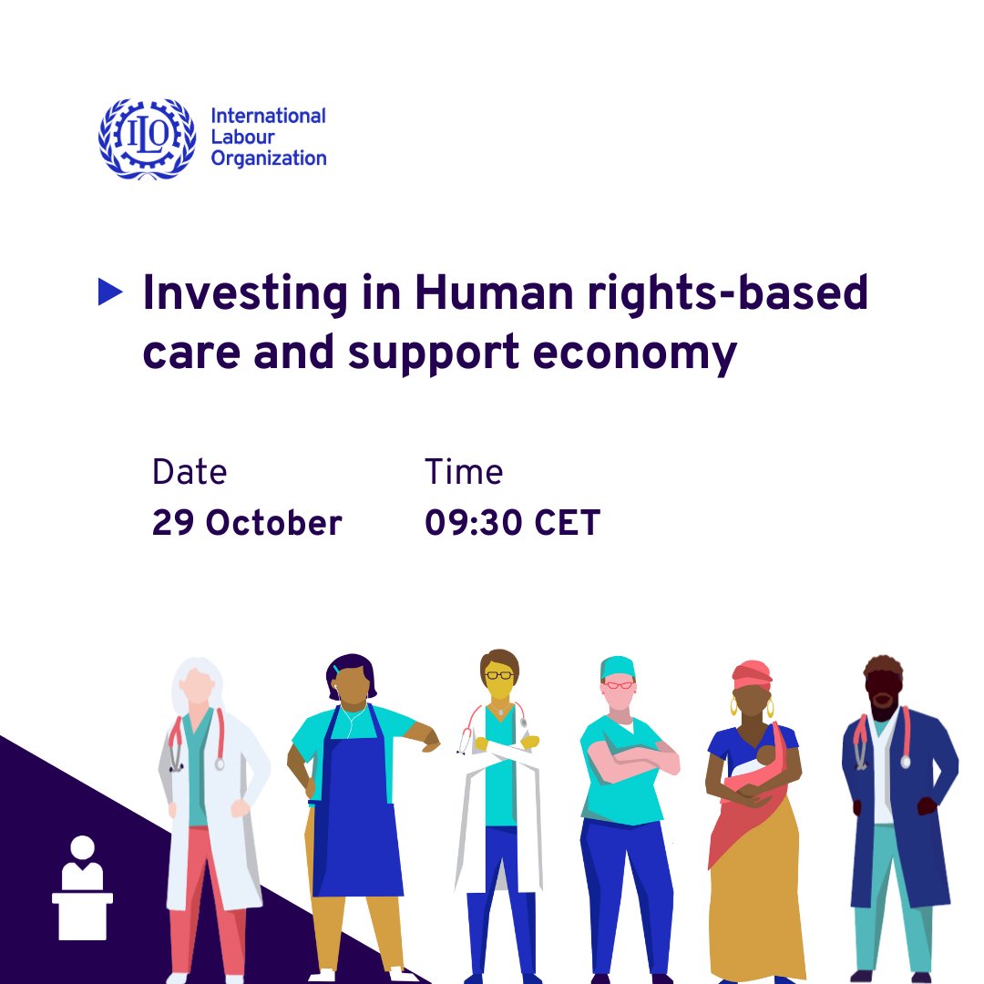 ilo's tweet photo. Are you in #Geneva? Join us at the Palais des Nations for a discussion on Investing in a Human Rights-Based Care and Support Economy with @UN_Women and @UNHumanRights. Learn how care systems can drive inclusivity and gender equality.

✍️ Register here: https://t.co/EGerp3Uz1q https://t.co/ch1Vijv0ln