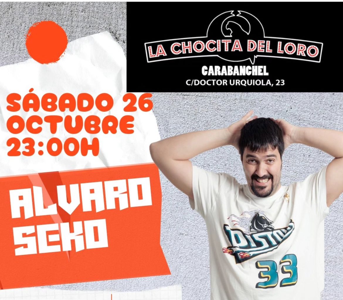 La Chocita del Loro (@chocitadelloro) on Twitter photo Vente esta noche a la <a href="/chocitadelloro/">La Chocita del Loro</a> de #carabanchel para echarte unas risas con #AlvaroSeko
🎟🎟🎟🎟🎟🎟🎟🎟
feverup.com/m/70442
#risas #humor #comedia #monologo #sabado #standupcomedy Vente esta noche a la <a href="/chocitadelloro/">La Chocita del Loro</a> de #carabanchel para echarte unas risas con #AlvaroSeko
🎟🎟🎟🎟🎟🎟🎟🎟
feverup.com/m/70442
#risas #humor #comedia #monologo #sabado #standupcomedy