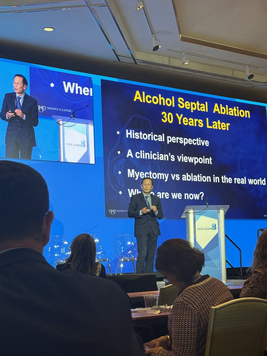 🚨Next up, Alcohol Septal Ablation: 30 years later by <a href="/RickNishimura/">Rick Nishimura</a>🚨

#HCMSummit8 <a href="/HCMSummit/">International HCM Summit 9</a> <a href="/CardioNerds/">CardioNerds</a>