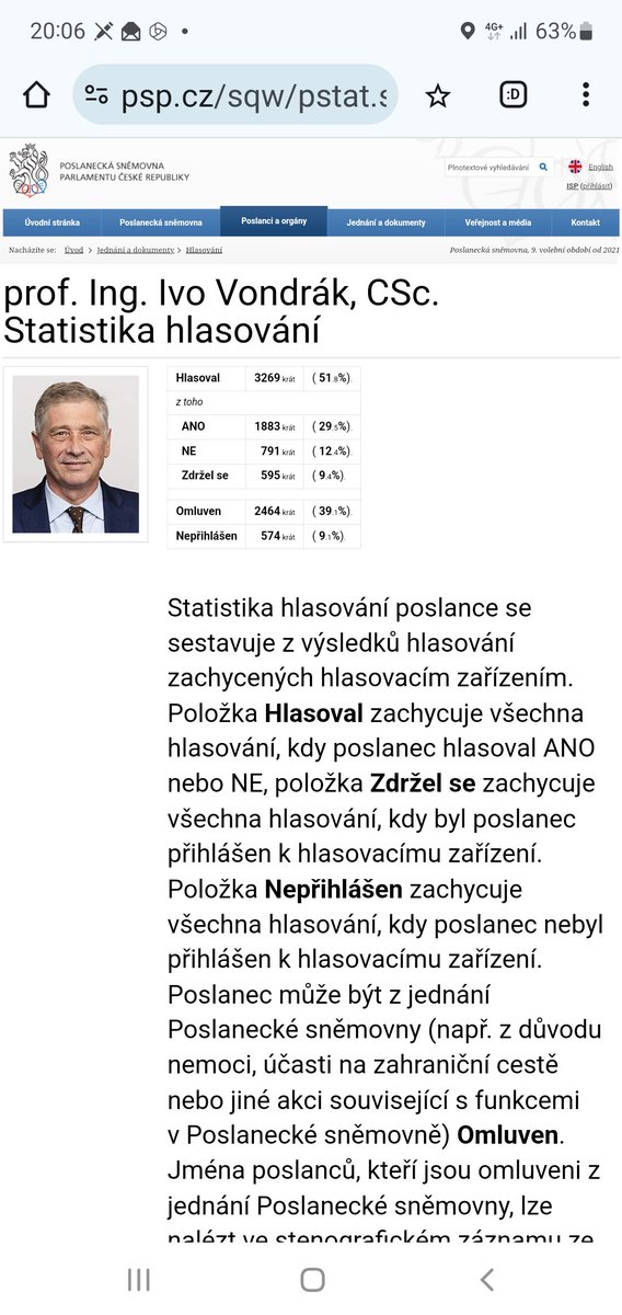 IgorHendrych's tweet photo. @ivondrak Kritizuje poslanec, který byl hejtmanem a současně poslancem-předsedou jednoho z největších výborů poslanecké sněmovny. Jeho účast  na jednáních sněmovny indikuje poloviční úvazek za plný plat. https://t.co/3OGhqYorOC