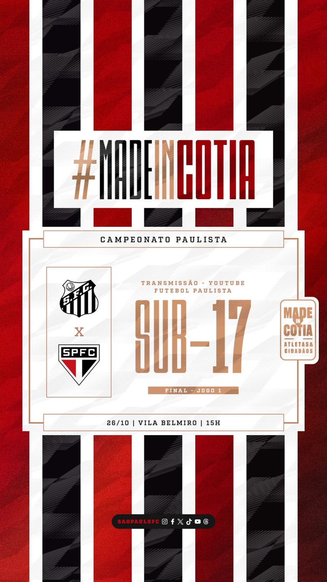 Deaendels's tweet photo. FINAL SPFC x SANTOS FC

Welber di bench, semoga masuk nnti, good luck Sao Paulo 🔥 https://t.co/cBCdHDIqBM