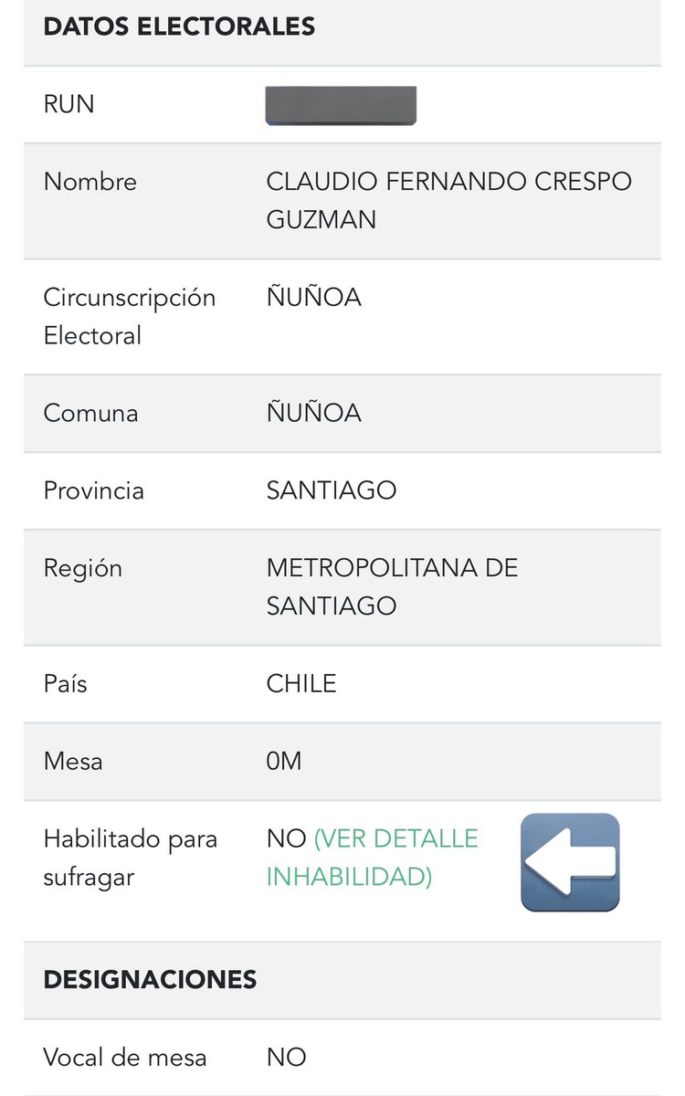 ClaudioCrespoG's tweet photo. Señores @ServelChile ¿Porqué me coartan mi derecho a sufragar por el solo hecho de estar acusado y las personas privadas de libertad pueden hacerlo? https://t.co/xijgbm20Ig