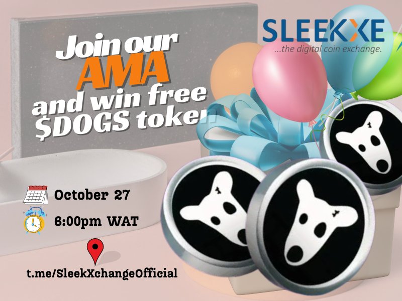 sleekpayapp's tweet photo. AMA with Sleek Team (STARTS IN 23HRS)

Particpate in the AMA and win free $DOGS Token 

Meeting Link ➡️https://t.co/MMWbmPqtNn

#Appsleek #SleekXchange #DOGS #BTC #Memefi #Blum #Major #TON #Sleekfinance https://t.co/15N7vCrhGb