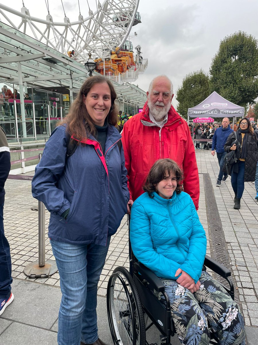 Kay__Wood's tweet photo. @TheLondonEye took my dad for his very first trip on the Eye today. Thanks to all your staff for making the experience so easy and stress-free. Having a wheelchair user in the family has often made activities like this challenging, but not today. Thank You. https://t.co/jvtVmUCV3v