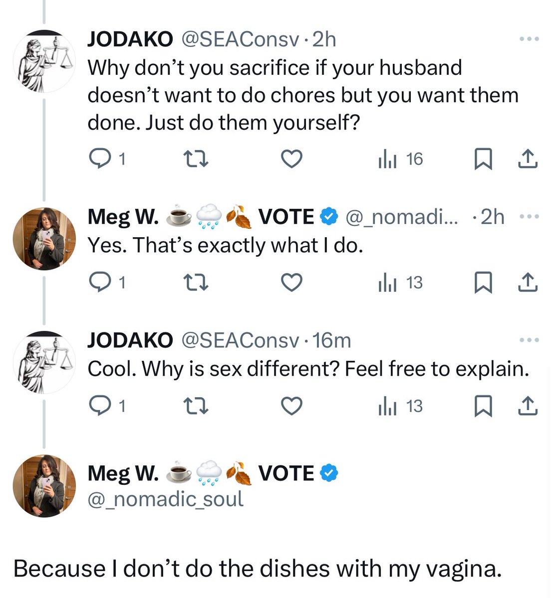 There are men in my mentions trying to make sex out to be a chore women are obligated to do for their partner and I’m just…