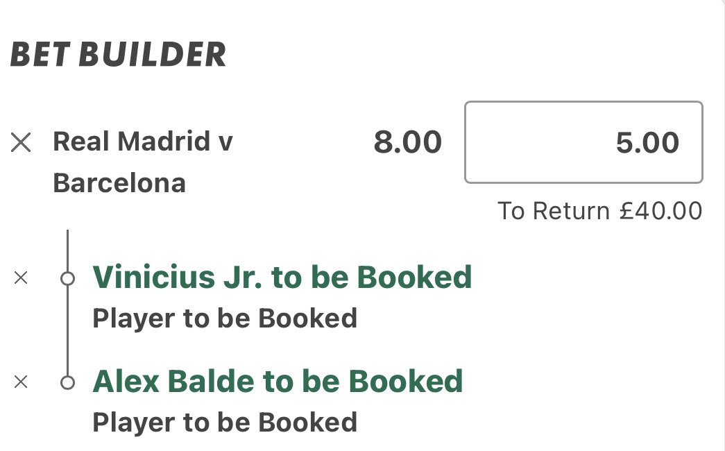 PelicanP1cks's tweet image. Cheeky one for the #ElClasico tonight 🔥
Goals and cards are always guarenteed in this fixture, I think vini is a banker, and can certainly see balde getting caught out by the #RealMadrid front 3👀

#backit