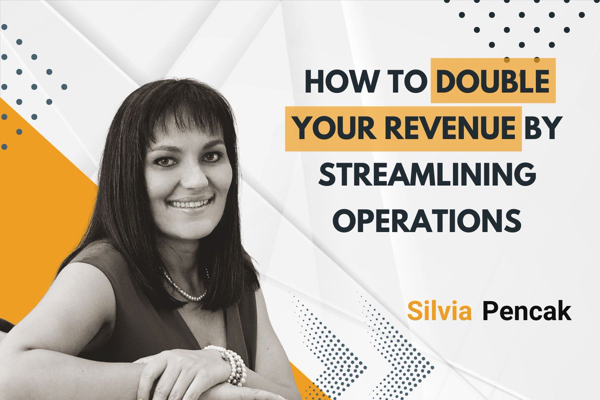 SilviaPencak's tweet image. 🧠 Streamline your operations, empower your team, and automate repetitive tasks to double your revenue! Start transforming your business today 👇 #EfficiencyTips 🔗 silviapencak.com/how-to-double-…