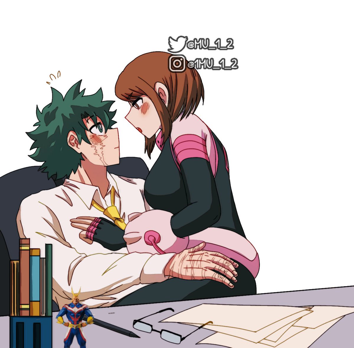 SPARKING_IZUKU's tweet photo. ㅤ
Izuku was in his office when Ochako came in to try to talk to him and spend some time with him-- but he was too focused on his work,so he took away his papers, making him look up to her , seeing her cute pout, and blushes as she say om her lap.
ㅤ
#MHARP #OPENRP #IZUOCHA https://t.co/LCun1xcAVK