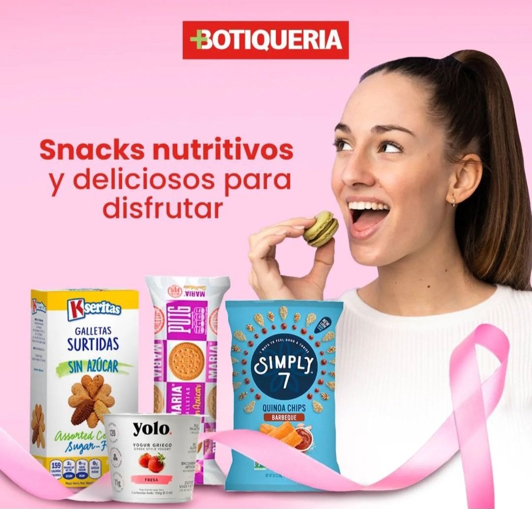 Botiqueria's tweet photo. En honor al mes rosa, te ofrecemos snacks saludables.
 
Ven a nuestras sedes de Botiqueria y descubre cómo puedes disfrutar de snacks deliciosos, mientras apoyas una causa importante. 
 
¡Te esperamos! 💕🛍️ 
 
#Botiqueria #Snacks #MesRosa #CancerDeMama #TuFarmaciaDeLaCuadra https://t.co/42zCm1Zxca