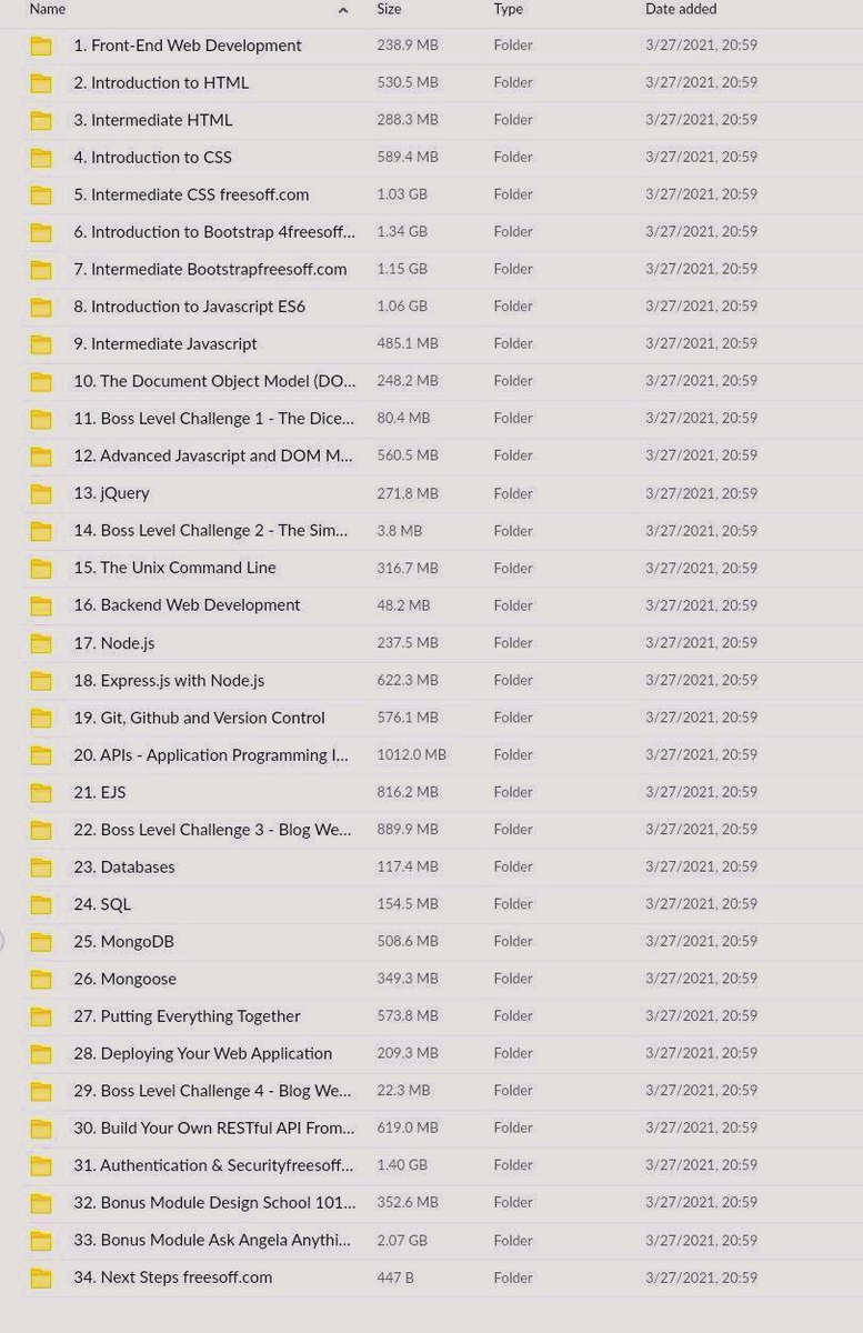 ابدأ بتعلم كل مهارات تطوير الويب مجاناً من خلال هذه الدورة الشاملة:

🔤 HTML
🎨 CSS
⚡ JavaScript
🔷 React
📚 jQuery
🔄 Git &amp; GitHub
🌐 APIs
🔩 Node.js
📈 SQL
وغيرها من المهارات الضرورية!

للحصول على الدورة:

1.اضغط إعجاب وشارك المنشور
2.اكتب “تم” في التعليقات
3.تابعني ليصلك رابط