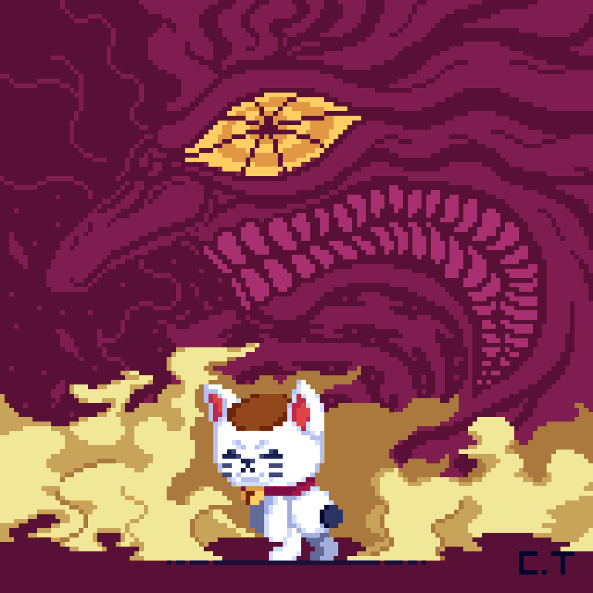 Clayman_T's tweet photo. Dandadan 😾🔥
I love her expressions.
Later Momo and Okarun...
#pixelart #ドット絵 #ダンダダン https://t.co/zCVkEtDeOE